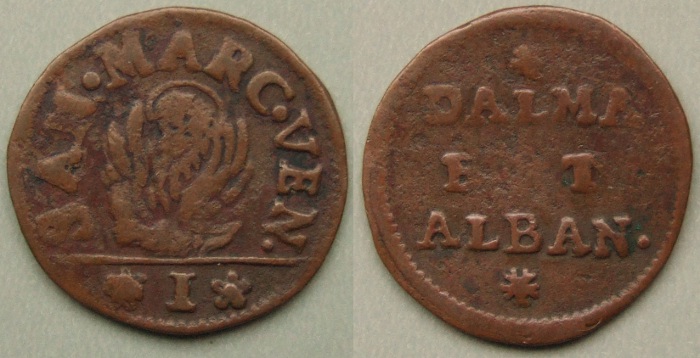 Dalmatia and Albania 1 soldo 1684-91
